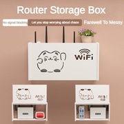 Naścienny router bezprzewodowy Stojak do salonu Naścienny schowek WiFi 