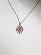 naszyjnik z ametystem ametyst stal nierdzewna chirurgiczna stali