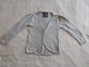 Szary elegancki zapinany sweter sweterek 134