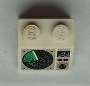 LEGO 3039px5 Biały skos 45 2 x 2 z ekranem radaru 6479