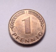 Niemcy 1 pfennig 1950 F PIĘKNA