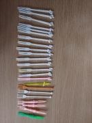 Plastikowe widelczyki do przekąsek zwierzątka 23 sztuki czasy PRL 