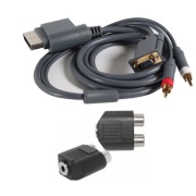 Kabel VGA XBOX 360 GOLD RCA + AUDIO DO JACK 3,5mm