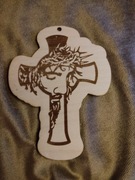 Krzyż grawerowany z Panem Jezusem 30x40 cm