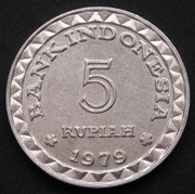 Indonezja 5 rupiah 1979 - stan 1/2