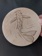 Ręcznie robiona drewniana podstawka, podkładka pod gorące 