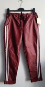 Nowe spodnie damskie bordowe R - L Made in Italy