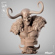 Loki Marvel Avengers MCU Popiersie 1/4 Ręcznie Malowana