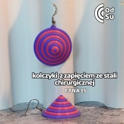 Kolczyki ETNA 35 - fioletowo-różowe