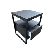 Szafka nocna czarny mat loft industrialna stolik