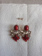 Kolczyki z czerwonym kamieniem