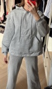 Sinsay bluza z kapturem hoodie oversize Bershka Pull&Bear balonowa wide