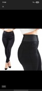 Nowe czarne jeansy typu skinny M Sara szeroka guma w pasie 
