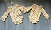 Zestaw body kwiaty koronka beż Lupilu r 74/80 jak Newbie
