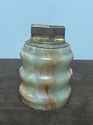 Stara Masywna Zapalniczka Stołowa z Alabastru