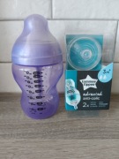 Butelka Tommee Tippee 260 ml + nowe smoczki 3m+ (2 szt.) antykolkowe