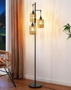 Lampa stojąca w stylu boho do salonu  w stylu vintage 