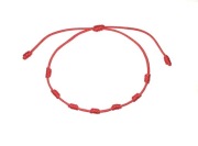 Delikatna BRANSOLETKA Ochronna Czerwona 7 węzłów