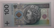 100 złotych 1994 seria zastępcza NR YK  STAN UNC !!!
