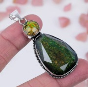 wisior, zawieszka szkło dichroiczne próba 925 UNIKAT