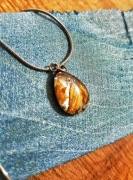 Naszyjnik z prawdziwym słonecznikiem w żywicy | Biżuteria handmade