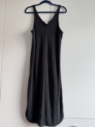Oh Mess czarna sukienka M L oversize prążki prążkowana 