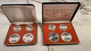 2 zestawy monet Montreal 1976 srebro 8.672oz i pudełka