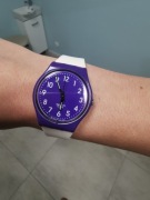Zegarek swatch gent fioletowy biały 
