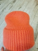 Czapka z angory pomarańczowa 
