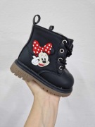 Nowe ocieplane buty zimowe botki czarne Myszka Minnie r. 24 (15 cm)