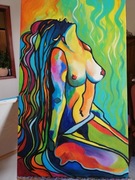 Obraz malowany ręcznie GORĄCO 100 X 60