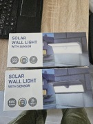 Lampa ścienna czujnik ruchu Solar zewnętrzna akumulatorowa 600 lumen 4000K