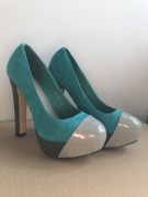 Buty na obcasie r.38 turkus