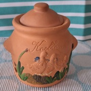 Gliniany pojemnik na czosnek 