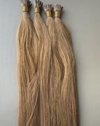 Włosy europejskie mikroringi 55 cm długie /100 gram/100 pasemek brąz 6br