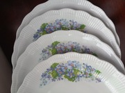 Wałbrzych PRL niezapominajki Talerze porcelanowe płaskie obiadowe 6 sztuk