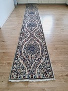 Cudny Irański chodnik Nain Mit Seide 61x425cm wełna z jedwabiem. 