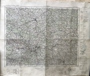 Mapa - Gliwice Kraków Miechów -  Teren Polski i Niemiec  1938 rok.