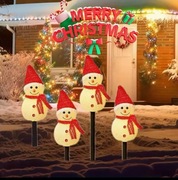 Lampki solarne w kształcie bałwana na Boże Narodzenie