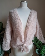 Piękny sweterek-bolerko z Alpaki i Merino.Handmade. 