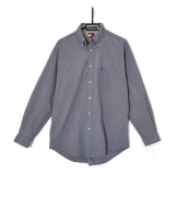 Męska Koszula W Kratkę Bawełna Vintage Niebieska Tommy Hilfiger |R. S