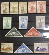 Hiszpania 1930 - KOLUMB, Statki, Trójkąty - Zestaw 11 szt. (Waterlow)