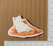 Naklejka - scrapbook -  kot na pizzy