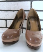 BLINK czółenka szpilki na platformie nude rozm. 38