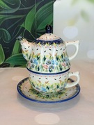 Tea for one Filiżanka ceramiczna imbryk ceramika Bolesławiec 