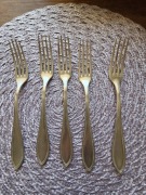 Widelce posrebrzane GOWE Silber 90 – zestaw 5 sztuk – vintage / retro