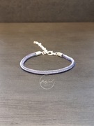 Fioletowa bransoletka z koralików - handmade 