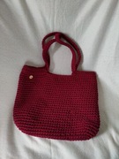 Torba na ramię ręcznie robiona. Szydełko, sznurek