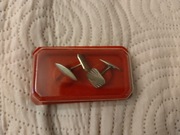 Srebrne eleganckie spinki męskie 