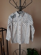 Koszula w kratę dla chłopca z długim rękawem sportowa rozmiar 140 5.10.15 